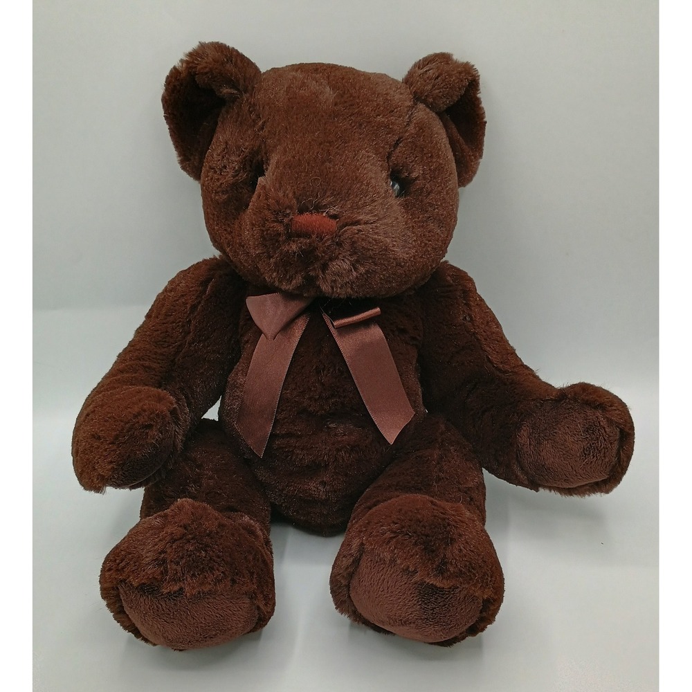 15" Berkshire Blanket Dark Brown Soft Plush Jointed Legs Bear 4